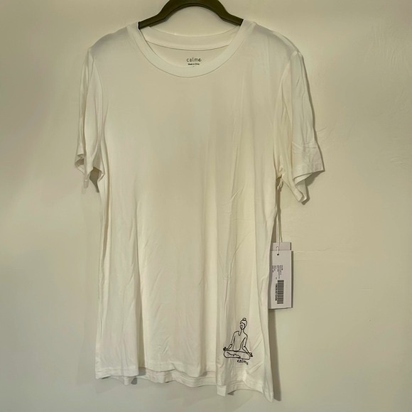 NWT Johnny Was Calme Embroidered Yoga Tshirt - Picture 3 of 8